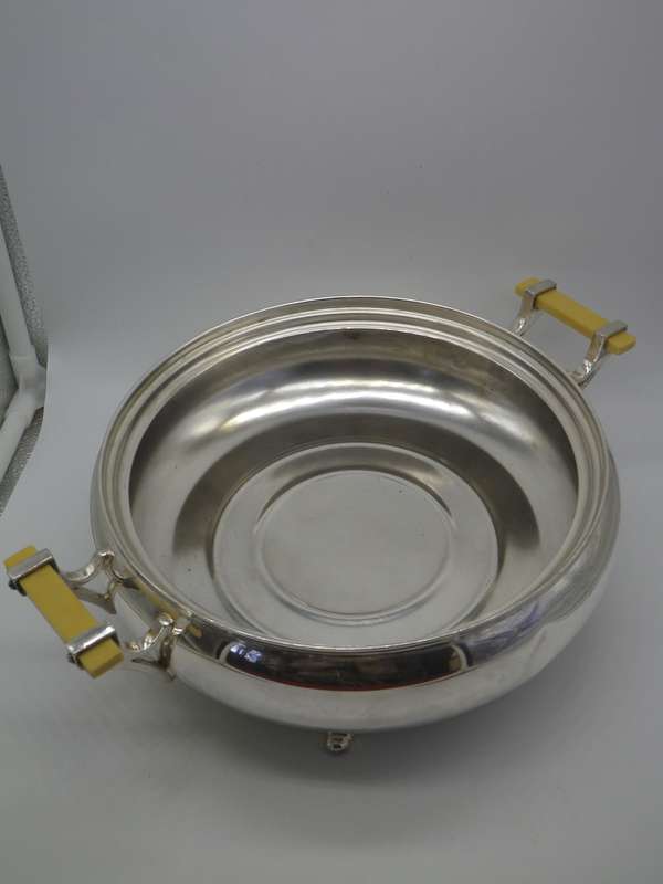 RARE HOLMES & EDWARDS USA Antique c1890s Silver plate lidded serving dish removable inner bowl.