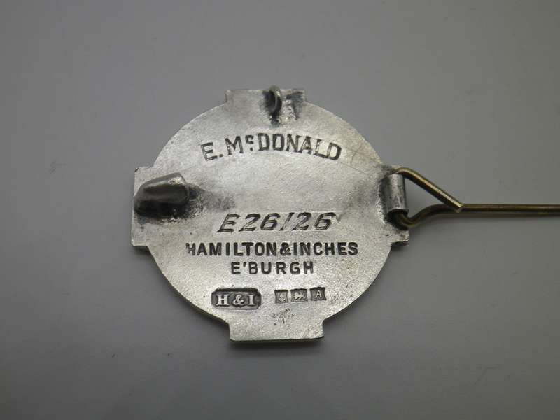 Very Rare Hallmarked Silver Registered Fever Nurse, Scotland badge/necklace. Birmingham 1956