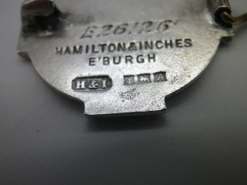 Very Rare Hallmarked Silver Registered Fever Nurse, Scotland badge/necklace. Birmingham 1956