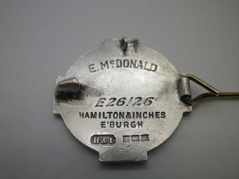 Very Rare Hallmarked Silver Registered Fever Nurse, Scotland badge/necklace. Birmingham 1956