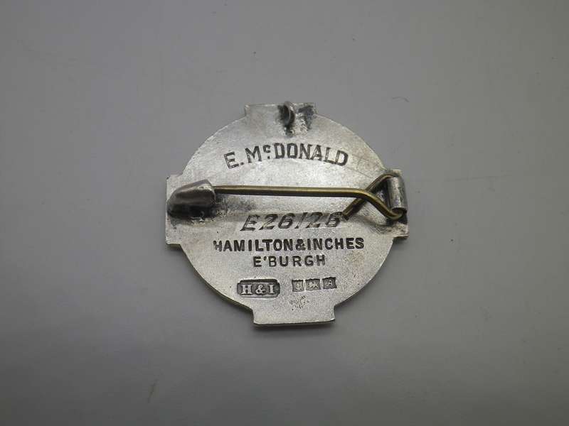 Very Rare Hallmarked Silver Registered Fever Nurse, Scotland badge/necklace. Birmingham 1956