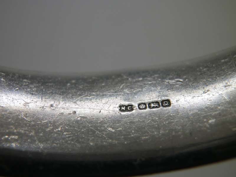 Fabulous Hallmarked Silver Clip Bangle. Sheffield, 1990. 25.5g