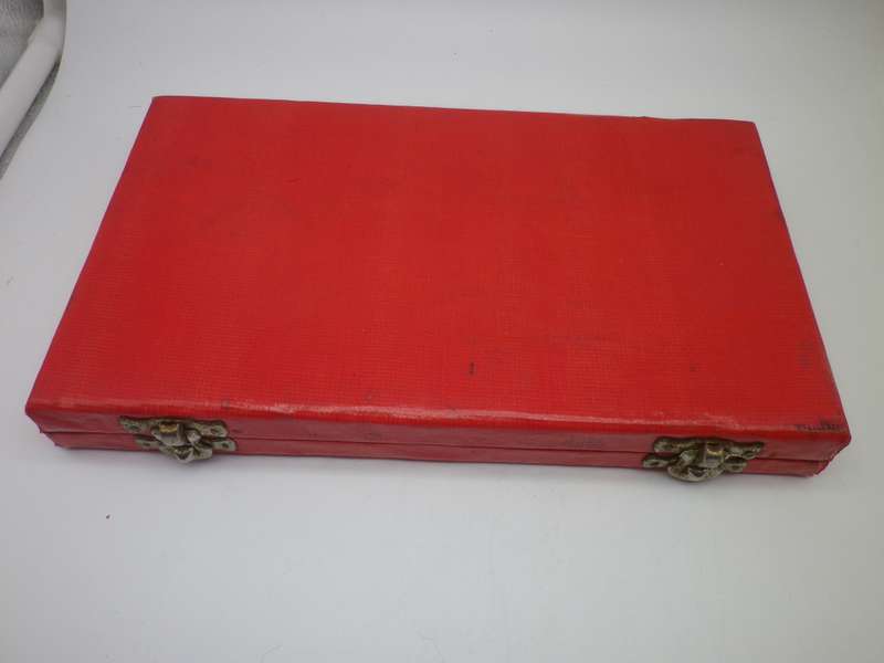 Vintage Apothecary or Jewelers Brass Travel Scale in Leather  Box