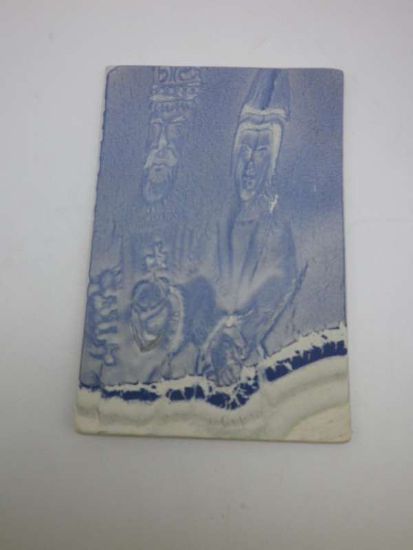 EXQUISITE  Blue Handmade Porcelain Tile by FAMOUS SA ARTIST JOHN BAUER