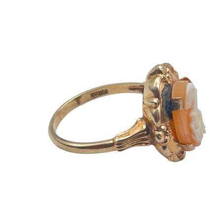 Vintage 10ct Yellow GOLD CAMEO RING. Size: L 1/2 2.13 g