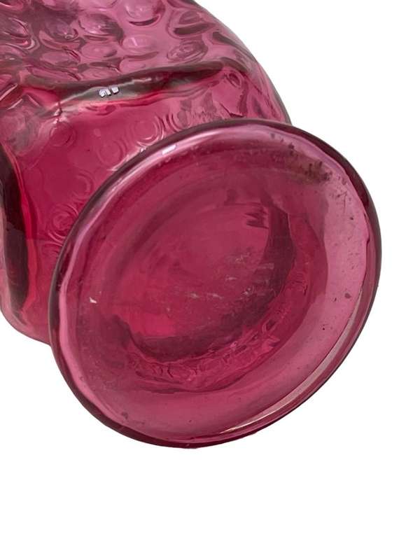 FOR FANGSA ONLY PLEASE! Victorian pink Cranberry glass vase. 18cm