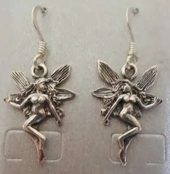 Sterling Silver  fairy earrings. 2.4g 3 x 1.3cm.