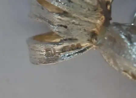 Large Hallmarked  Sterling Silver Rooster Pendant. LONDON 1975. 4cm x 3cm 9g
