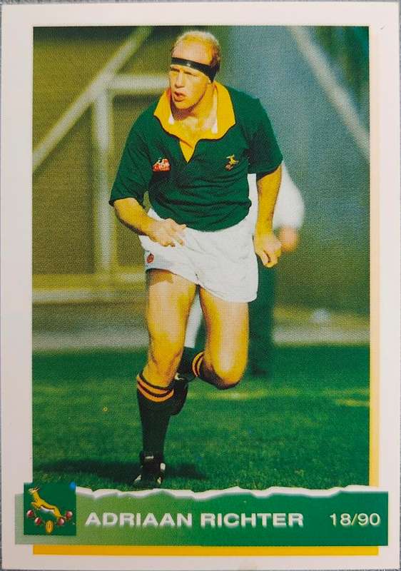 1994 Sport deck rugby card South Africa Adriaan Richter 18/90