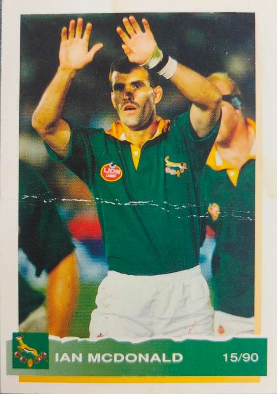 1994 Sport deck rugby card South Africa Ian McDonald 15/90