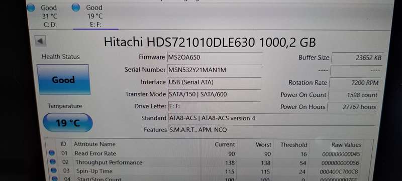Toshiba Hitachi 1TB 3.5" Desktop Hard Drive