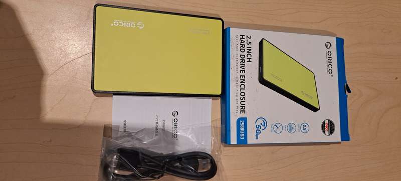 Brand New 2.5" Orico External Hard Drive Case with New WD 500GB Hard Drive