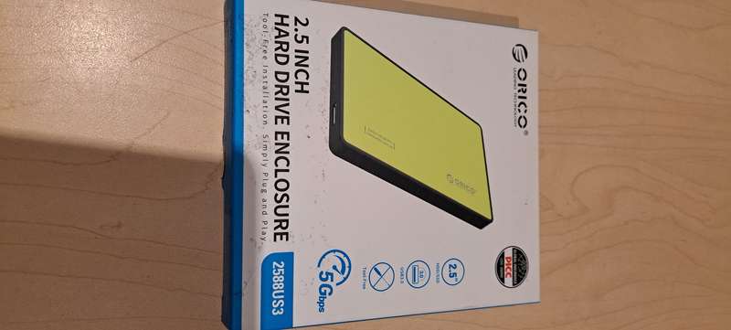 Brand New 2.5" Orico External Hard Drive Case with New WD 500GB Hard Drive