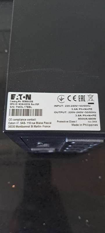 Eaton 850VA UPS (E5 850i)