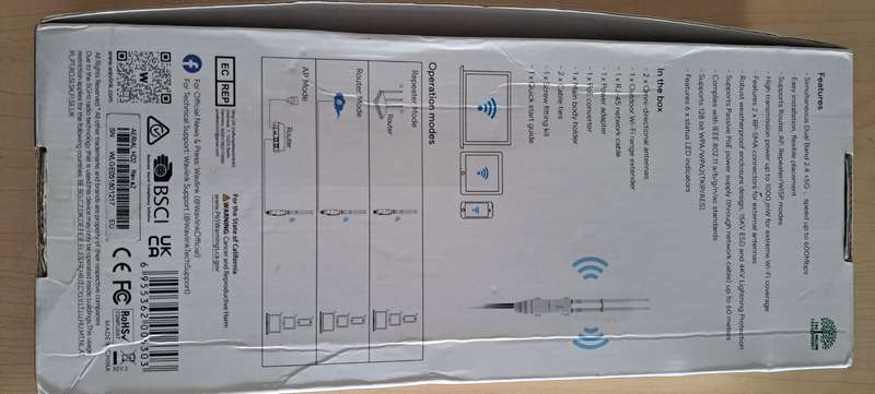 WavLink AC600 Dual-band High Power Outdoor Wireless AP/Range Extender/Router with PoE and High Gain