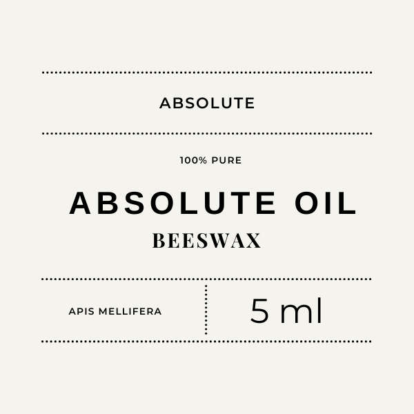 Pure Organic Beeswax Absolute Oil Apis Mellifera 5 ml