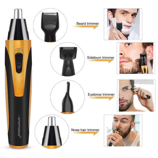 Nose Hair Trimmer Kit, 4 in 1 Rechargeable Nose Trimmer/ Beard Trimmer/ Sideburn Trimmer/ Eyebrow Tr