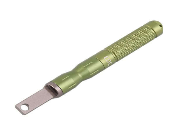 Flint Stone Magnesium Fire Starter Alloy Waterproof Flint StoneCNC Gear Ppocket Outdoor(Green)