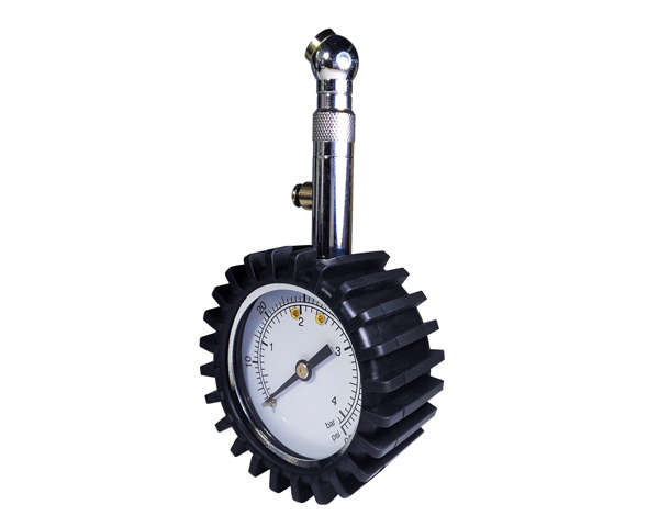 Heavy Duty Tire Pressure Gauge with Integrated Bleed Valve 60PSI Great Dial Tire Pressure Gauge