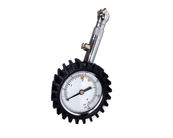 Heavy Duty Tire Pressure Gauge with Integrated Bleed Valve 60PSI Great Dial Tire Pressure Gauge