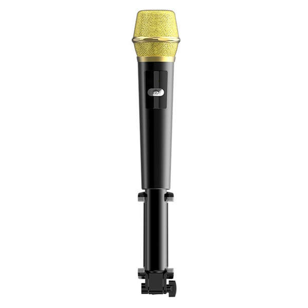 Selfie Stick Microphone, Aluminum Alloy Selfie Mic Extendable Monopod Built-in Remote Shutter Selfie