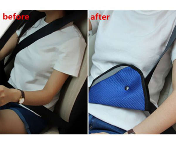 Car Seat Belt Triangle Adjuster Fixator Child Kids Safety Cover Harness Mash Pad Comfortable Protect