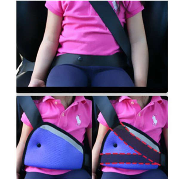 Car Seat Belt Triangle Adjuster Fixator Child Kids Safety Cover Harness Mash Pad Comfortable Protect