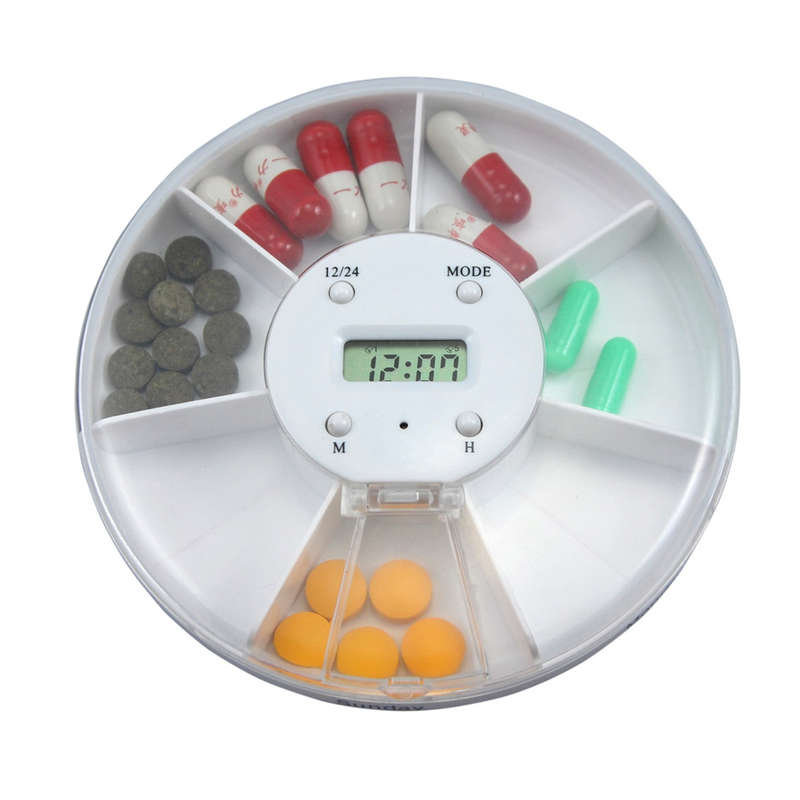 Digital Pill Case with Alarm Clock - 7 Grid