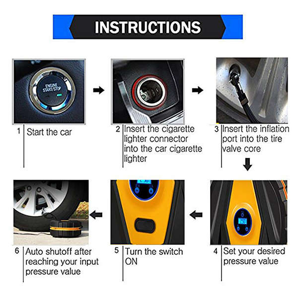Air Compressor and Tire Inflator Kit