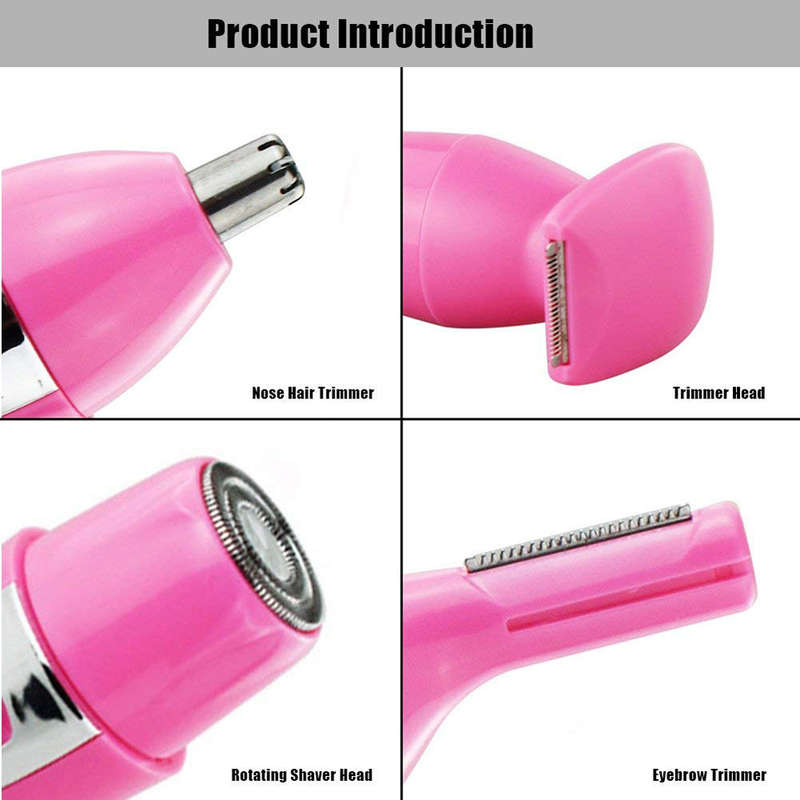 4 in 1 Multifunctional Shaver Suit for Ladies - Pink