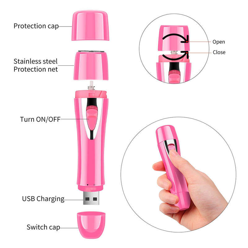 4 in 1 Multifunctional Shaver Suit for Ladies - Pink
