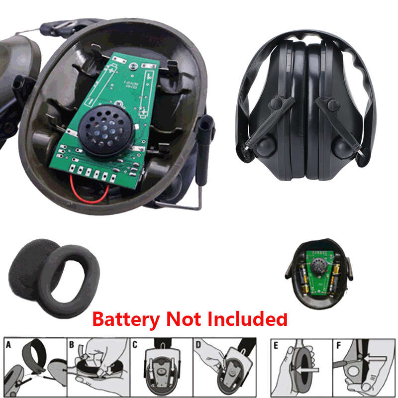 Shooters Hearing Protection Safety Ear Muffs - Black