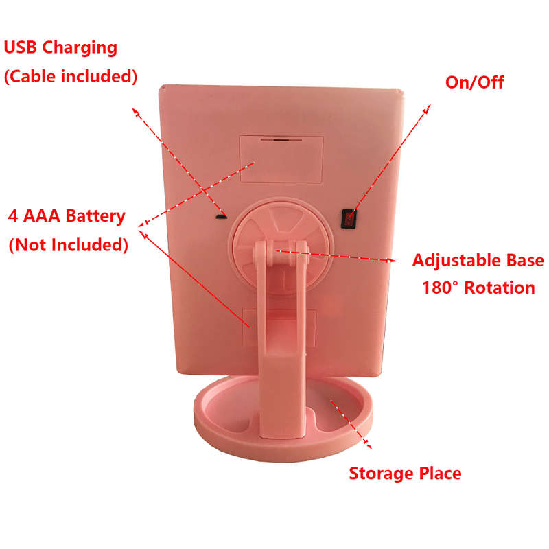 Lighted Makeup Mirror with 22 LED Lights & 3X/2X/1X Magnification
