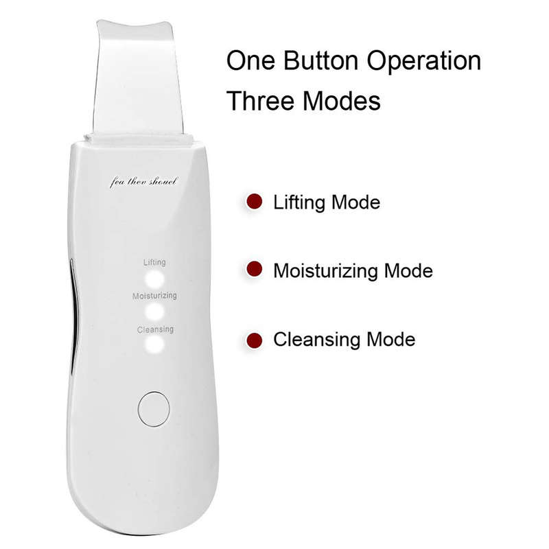 USB Ultrasonic Facial Deep Cleaner Skin Scrubber Spatula