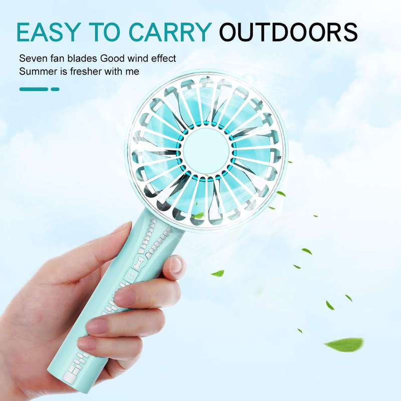 3 in 1 Creative Mini Handheld USB Zipper Fan
