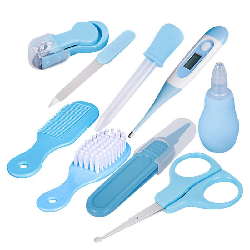 9 in 1 Essential Baby Grooming Healthcare Kit - Blue