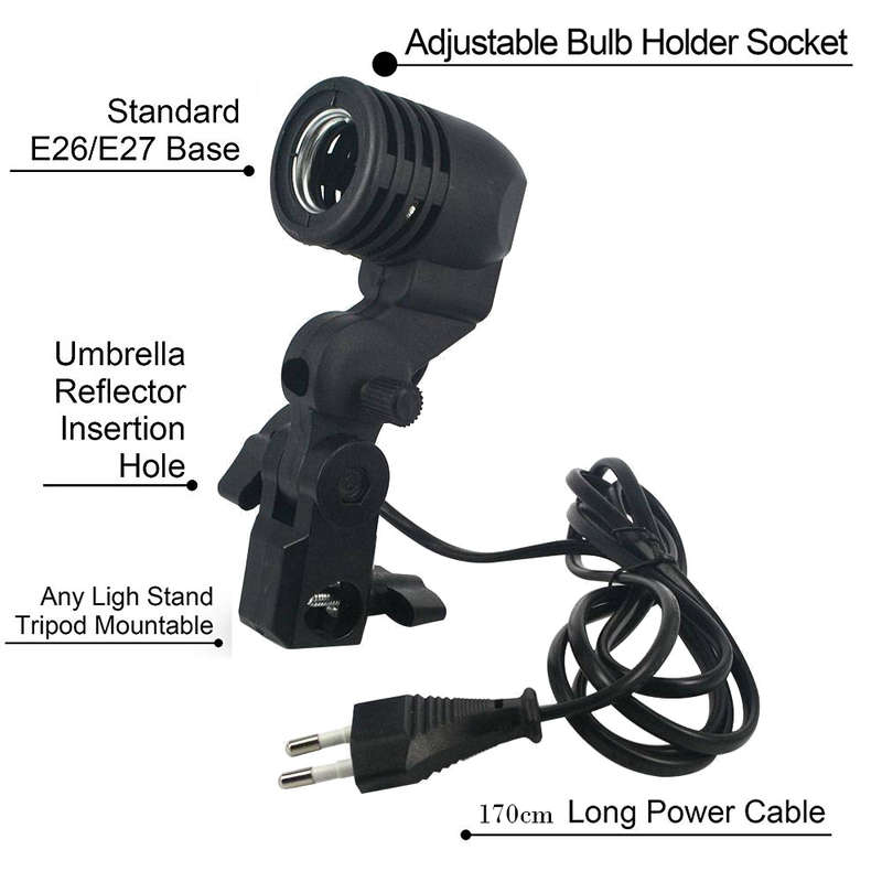 Photography Photo Studio Flash Light Lamp Bulb Single Holder