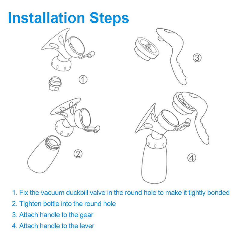 Multi-function 150ml Manual Breast Milk Feeding Pump with Milk Bottle