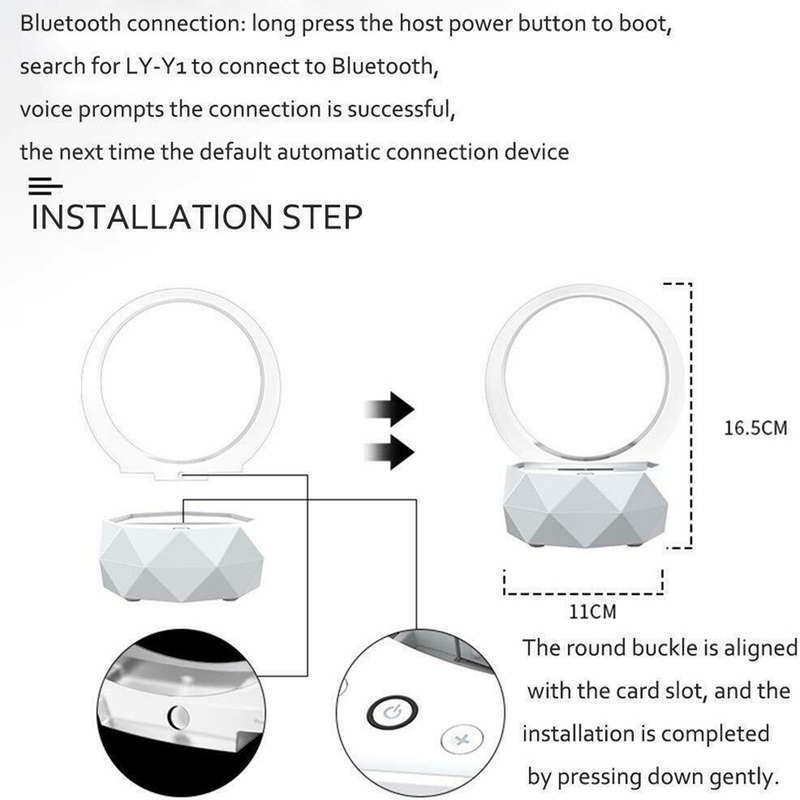 Portable Smart Wireless Bluetooth Speaker Night Light