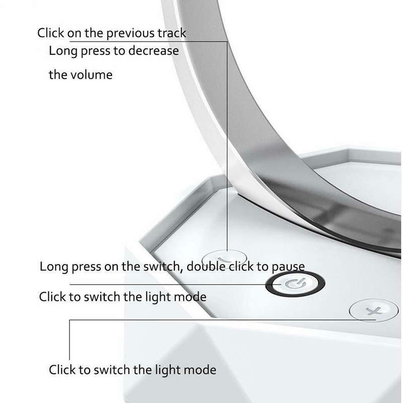 Portable Smart Wireless Bluetooth Speaker Night Light