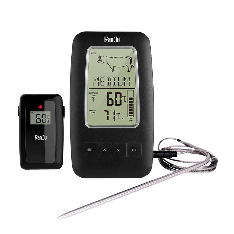 Digital Cooking Grill Thermometer with Wireless Remote Magnetic Back