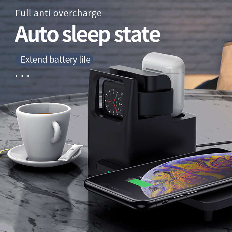 3-in-1 Wireless Charger Station for Apple Watch/AirPods Pro/iPhone 11Pro