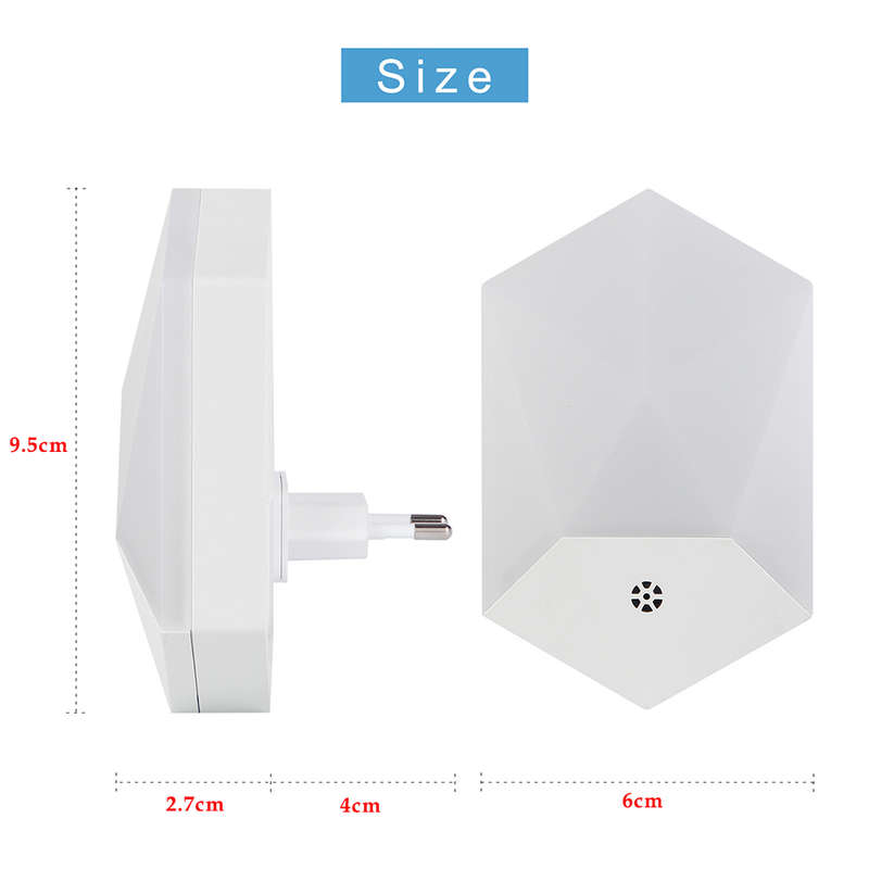 16 Color Plug-in LED Wall Night Light Lamp with Remote Control