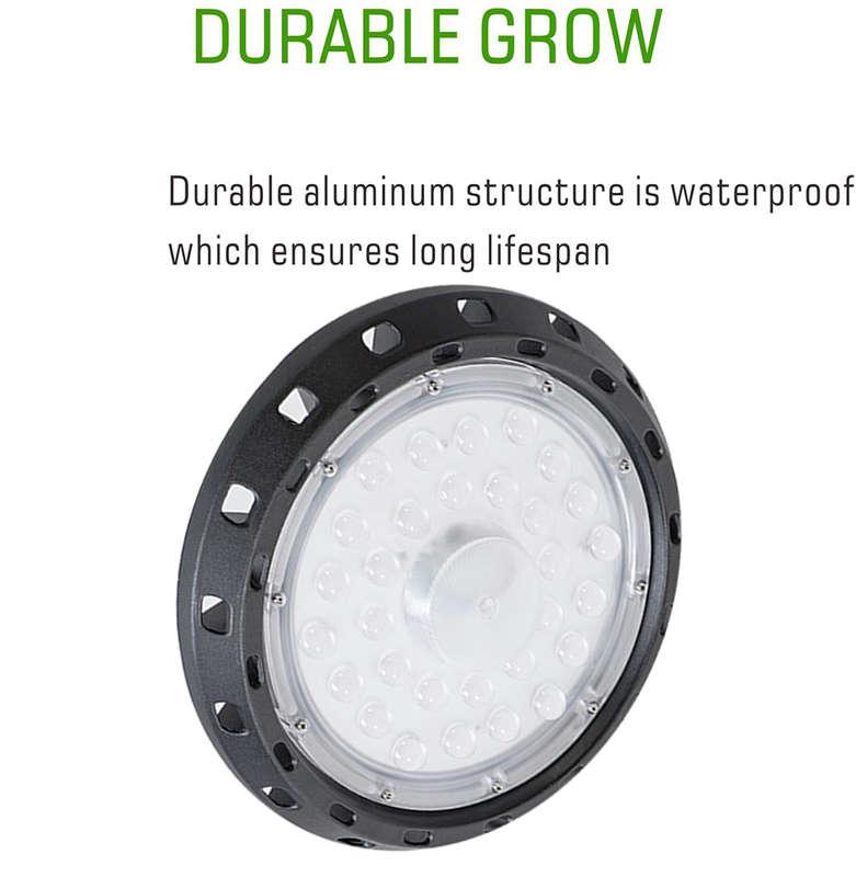 100W Full Spectrum UFO LED Grow Light Lamp for Greenhouse Plants Growth