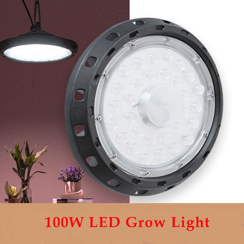 100W Full Spectrum UFO LED Grow Light Lamp for Greenhouse Plants Growth