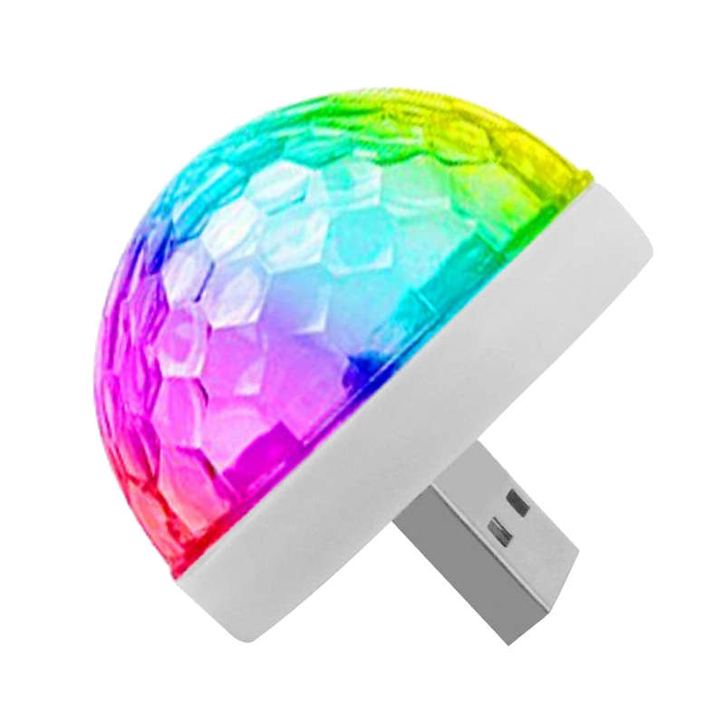Multi Colored Sound Actived LED USB Mini Disco Ball Light