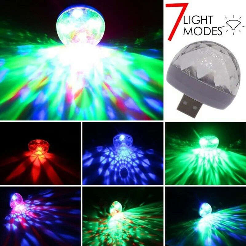 Multi Colored Sound Actived LED USB Mini Disco Ball Light