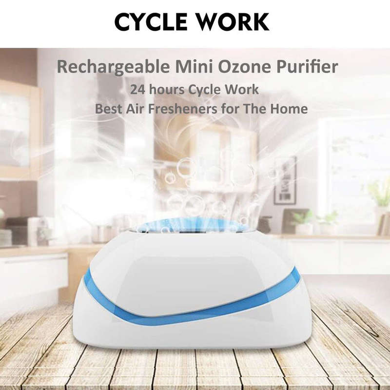 Portable USB Rechargeable Mini Ozone Generator Deodorizer Air Purifier