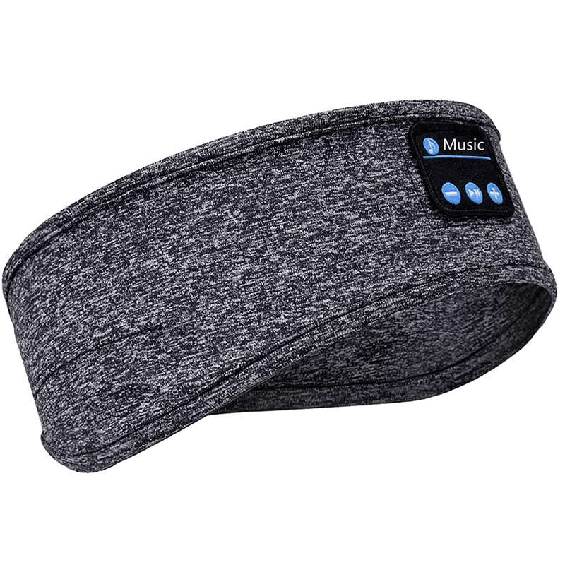 Bluetooth Sports Headband Headphones with Built-in Thin Speaker - Gray