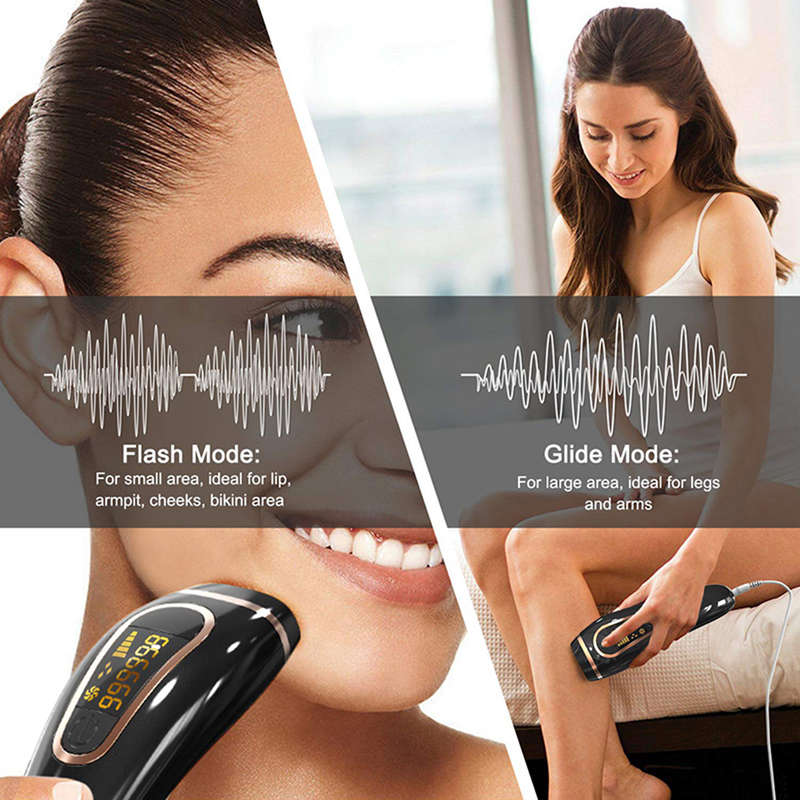 Professional 999999 Flash LCD Display IPL Hair Removal Machine - Black